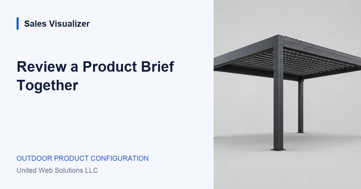 Sales Visualizer guide: Review one brief with the people who receive it.